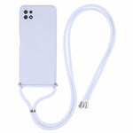 For Samsung Galaxy A22 5G (EU Version) Case Camera Protection TPU Phone Cover with Lanyard