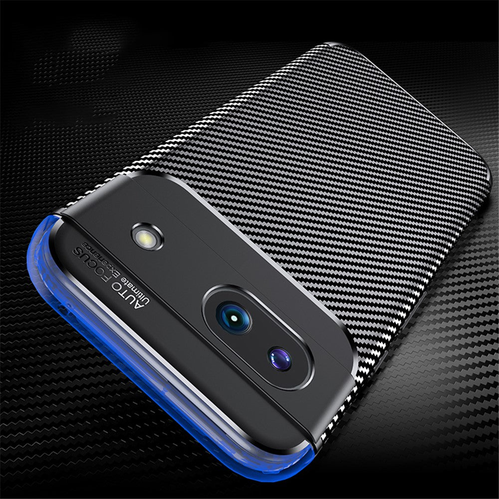Til Google Pixel 8a Cover TPU Kulfiber Tekstur Stødsikkert Telefoncover