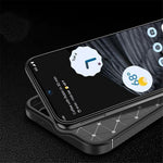 Til Google Pixel 8a Cover TPU Kulfiber Tekstur Stødsikkert Telefoncover