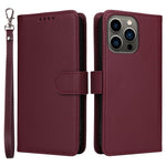 For iPhone 13 Pro Max Magnetic Case BETOPNICE Detachable PU Leather Phone Cover with Strap