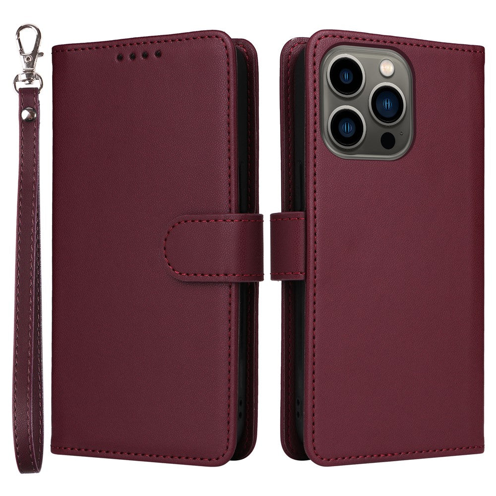 For iPhone 13 Pro Max Magnetic Case BETOPNICE Detachable PU Leather Phone Cover with Strap