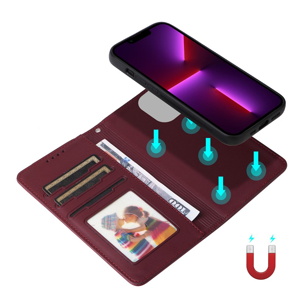 For iPhone 13 Pro Max Magnetic Case BETOPNICE Detachable PU Leather Phone Cover with Strap
