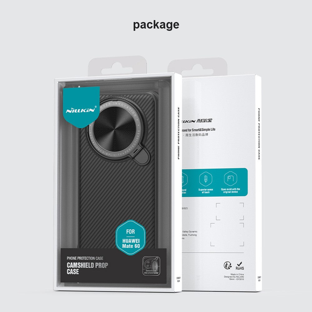 NILLKIN CamShield Prop Series för Huawei Mate 60 Skal Stativ Linslock PC+TPU mobilskal