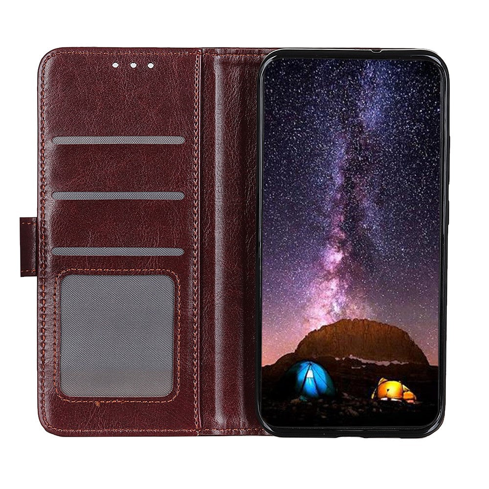 For Xiaomi 14 Case Crazy Horse Texture Phone Cover Magnetic Clasp PU Leather Wallet Shell