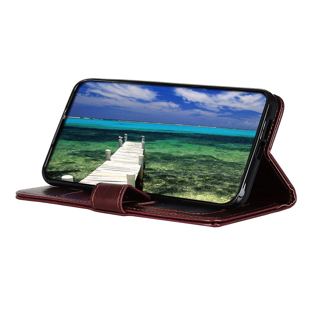 For Xiaomi 14 Case Crazy Horse Texture Phone Cover Magnetic Clasp PU Leather Wallet Shell