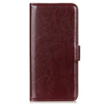 For Xiaomi 14 Case Crazy Horse Texture Phone Cover Magnetic Clasp PU Leather Wallet Shell
