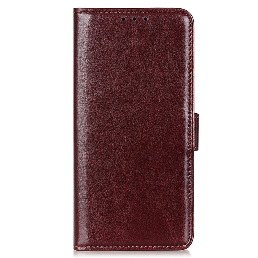 For Xiaomi 14 Case Crazy Horse Texture Phone Cover Magnetic Clasp PU Leather Wallet Shell
