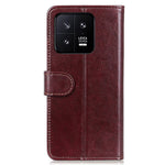 For Xiaomi 14 Case Crazy Horse Texture Phone Cover Magnetic Clasp PU Leather Wallet Shell