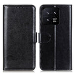 For Xiaomi 14 Case Crazy Horse Texture Phone Cover Magnetic Clasp PU Leather Wallet Shell