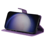 For Samsung Galaxy S25 / S24 Leather Case Cat Bee Pattern Phone Cover Wallet Stand with Strap