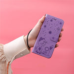 For Samsung Galaxy S25 / S24 Leather Case Cat Bee Pattern Phone Cover Wallet Stand with Strap