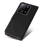 For Xiaomi 13T Pro / 13T / Redmi K60 Ultra Case Three-color Splicing Leather Wallet Cover Stand Phone Shell with Strap