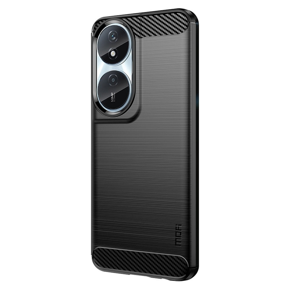 MOFI JK TPU Series-1 För Honor Play 50 Plus 5G Kolfiberstruktur Slim-Fit Skal TPU Mobilmobilskydd