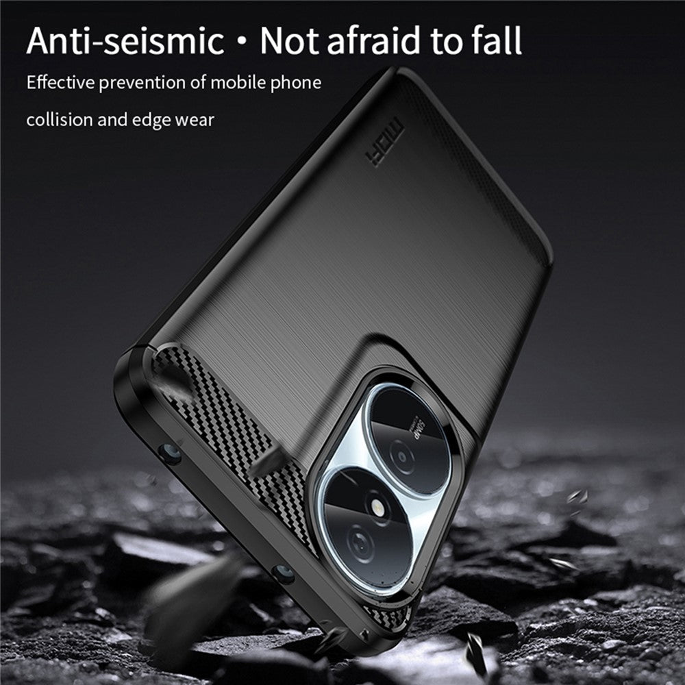 MOFI JK TPU Series-1 För Honor Play 50 Plus 5G Kolfiberstruktur Slim-Fit Skal TPU Mobilmobilskydd