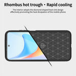 MOFI JK TPU Series-1 För Honor Play 50 Plus 5G Kolfiberstruktur Slim-Fit Skal TPU Mobilmobilskydd