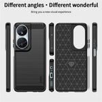 MOFI JK TPU Series-1 För Honor Play 50 Plus 5G Kolfiberstruktur Slim-Fit Skal TPU Mobilmobilskydd