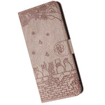 For Samsung Galaxy S23 FE Wallet Phone Cover Case Imprinted PU Leather Shell with Strap