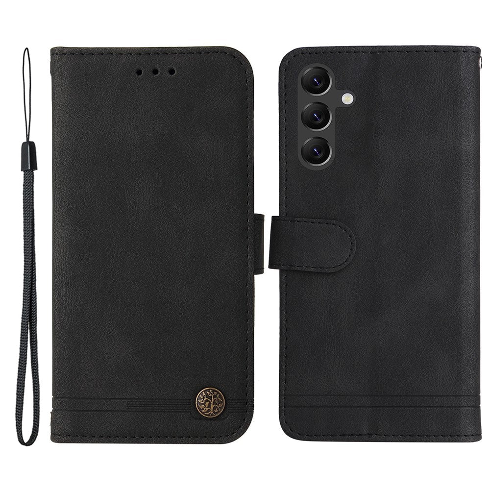 For Samsung Galaxy A15 5G Leather Wallet Cases Skin Touch Phone Cover Stand with Strap