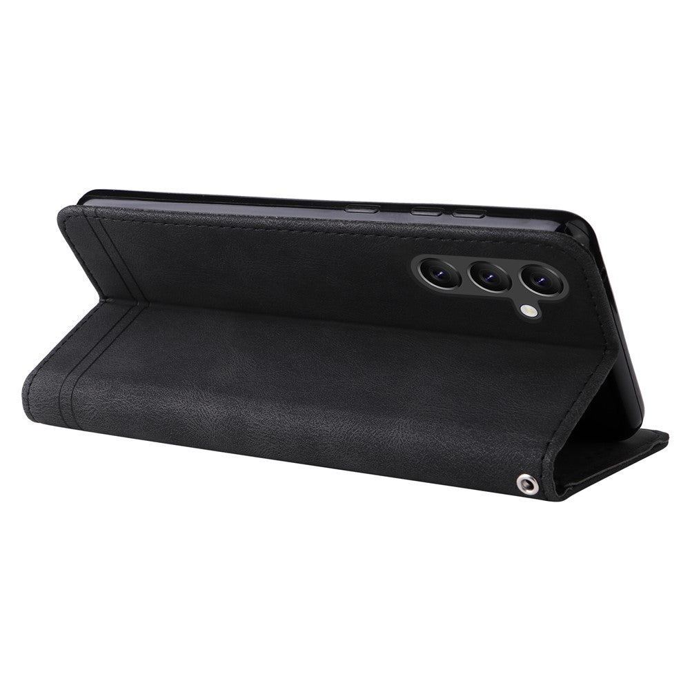 For Samsung Galaxy A15 5G Leather Wallet Cases Skin Touch Phone Cover Stand with Strap