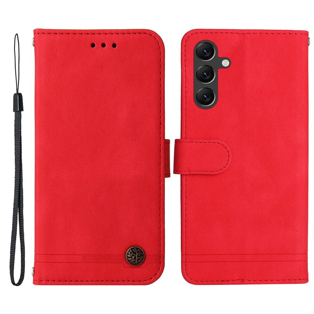 For Samsung Galaxy A15 5G Leather Wallet Cases Skin Touch Phone Cover Stand with Strap