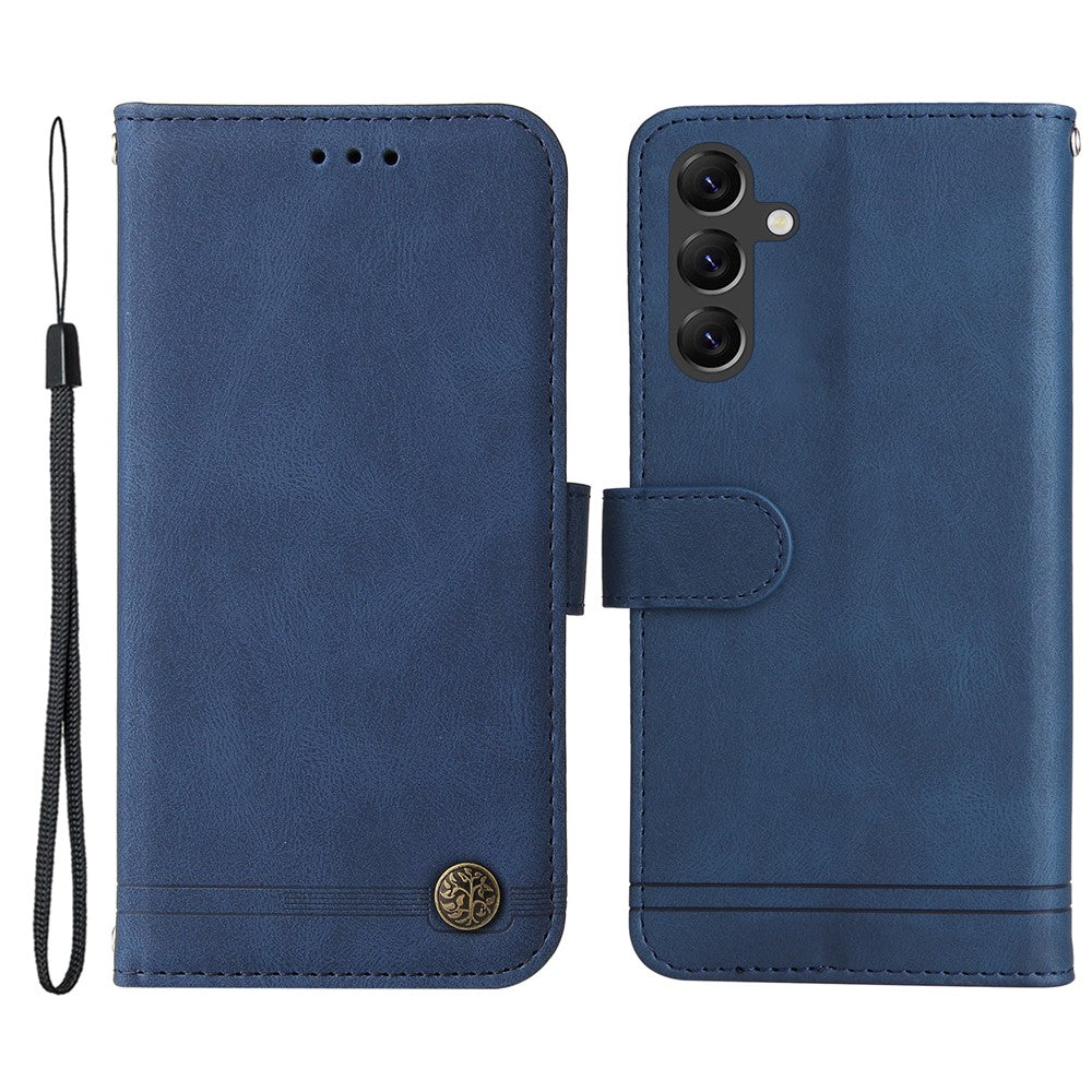 For Samsung Galaxy A15 5G Leather Wallet Cases Skin Touch Phone Cover Stand with Strap