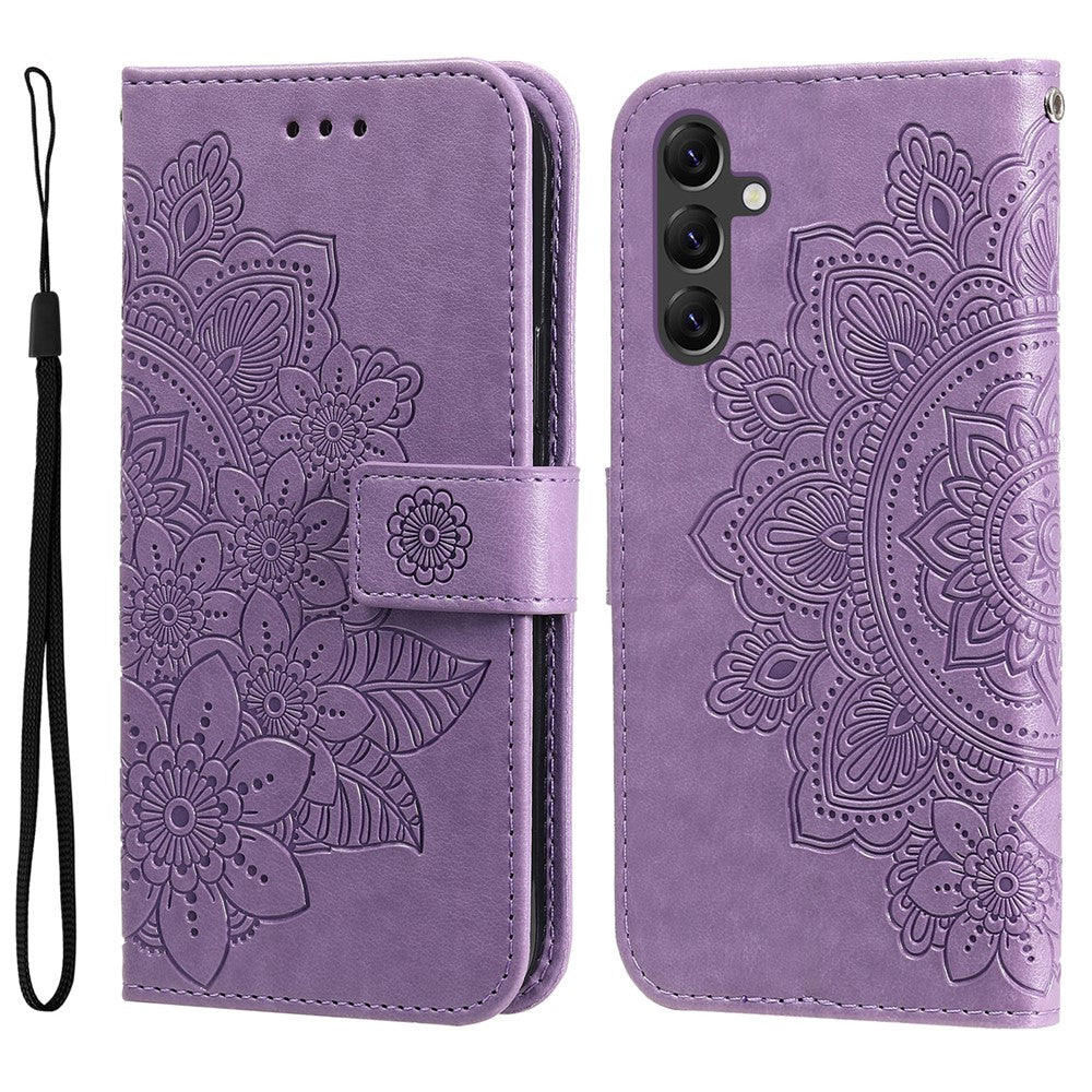 For Samsung Galaxy A15 5G Case Floral Pattern PU Leather Wallet Stand Phone Cover
