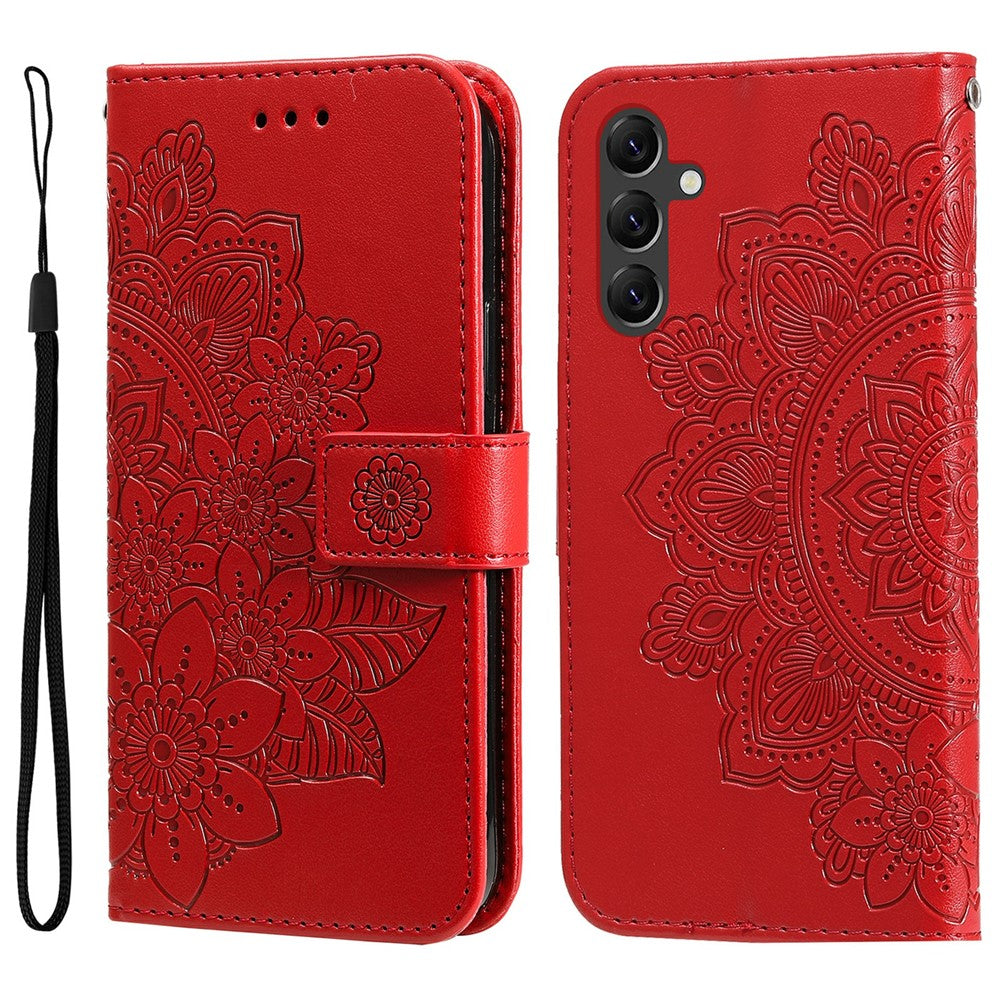 For Samsung Galaxy A15 5G Case Floral Pattern PU Leather Wallet Stand Phone Cover