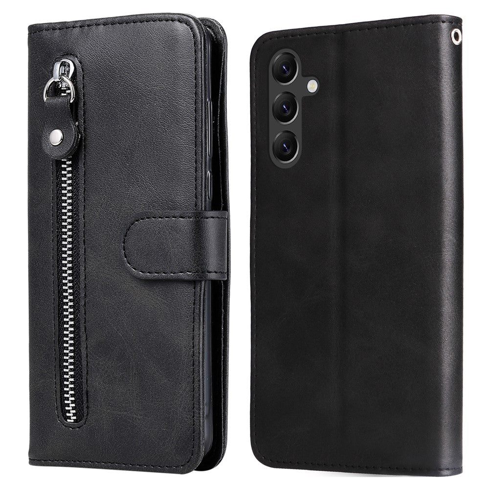 For Samsung Galaxy A15 4G Case Zipper Pocket Wallet PU Leather Phone Cover