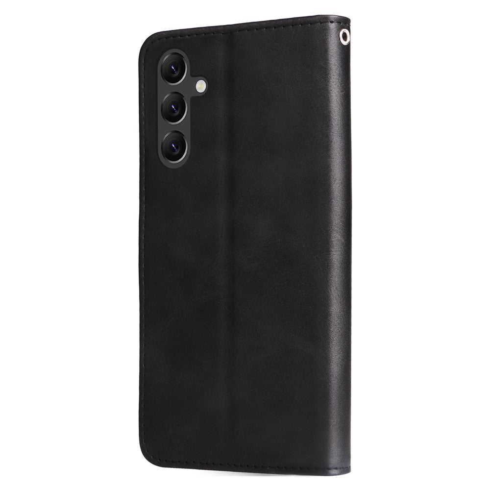 For Samsung Galaxy A15 4G Case Zipper Pocket Wallet PU Leather Phone Cover