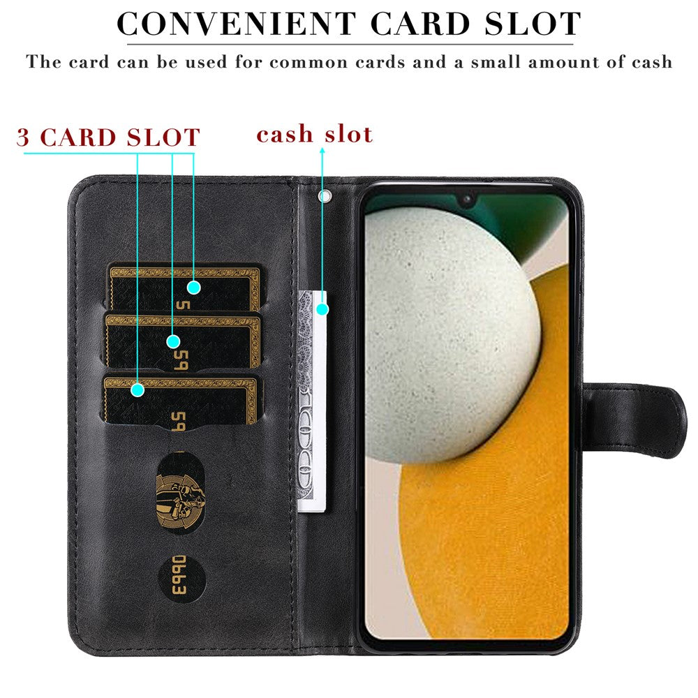 For Samsung Galaxy A15 4G Case Zipper Pocket Wallet PU Leather Phone Cover