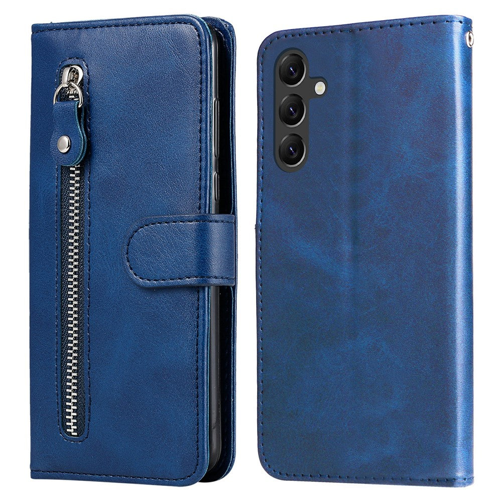 For Samsung Galaxy A15 4G Case Zipper Pocket Wallet PU Leather Phone Cover