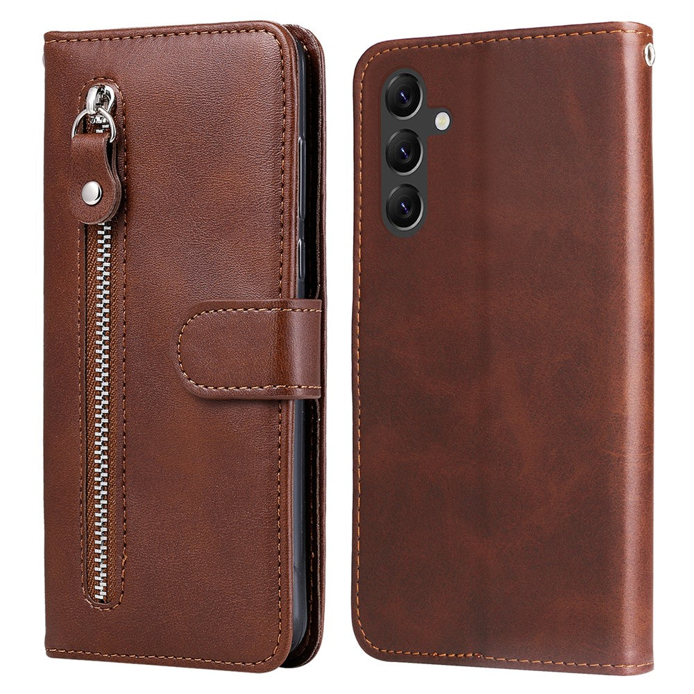 For Samsung Galaxy A15 4G Case Zipper Pocket Wallet PU Leather Phone Cover