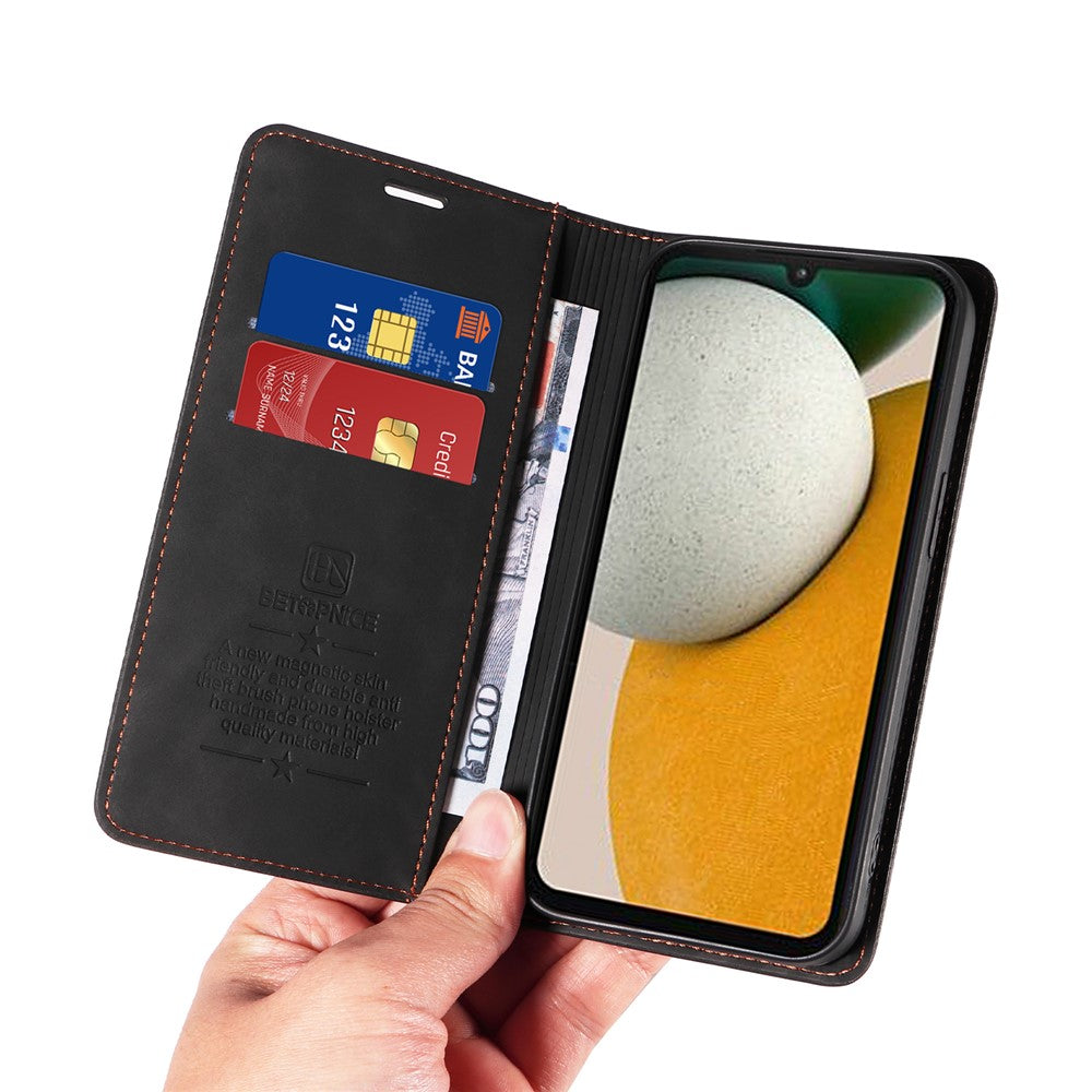BETOPNICE 003 Telefoncover til Samsung Galaxy A15 5G RFID Blokerende Pung Lædercover Telefonskal
