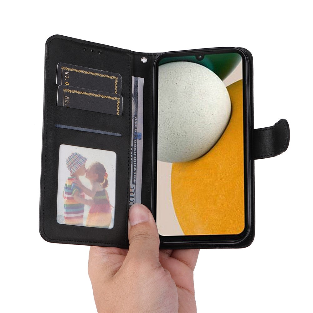For Samsung Galaxy A15 5G Case Shockproof Phone Shell Calf Texture Leather Wallet Phone Cover