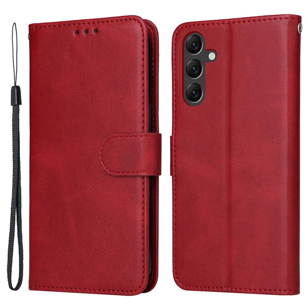 For Samsung Galaxy A15 5G Case Shockproof Phone Shell Calf Texture Leather Wallet Phone Cover