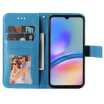 Samsung Galaxy A05s 4G-skal med blommönster i PU-läder, plånboksfodral med stativ