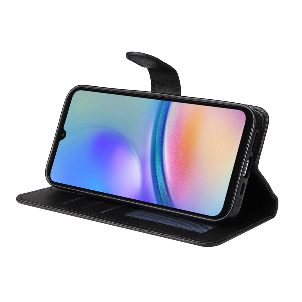 For Samsung Galaxy A05s 4G Case Calf Texture Leather Wallet Phone Stand Cover