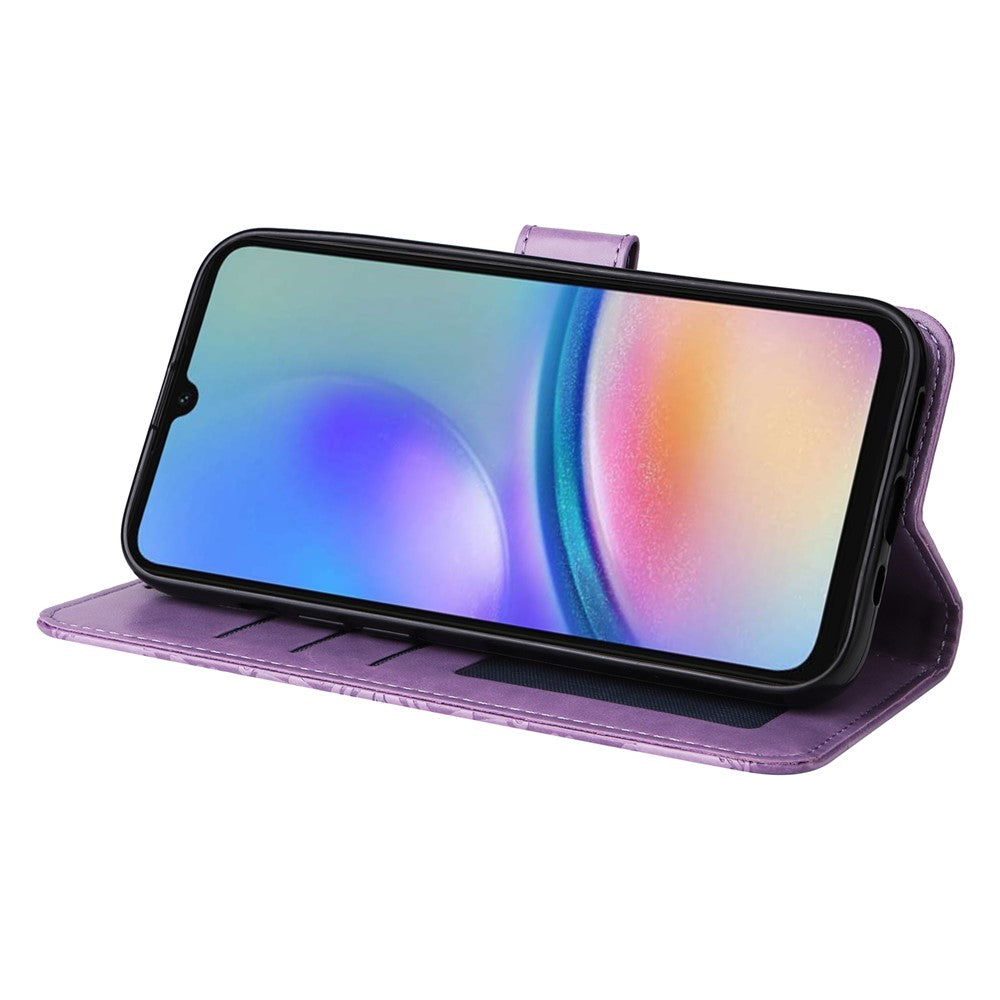 Stand Wallet Telefoncover til Samsung Galaxy A05s 4G Ridsefast PU Læder Mobilcover