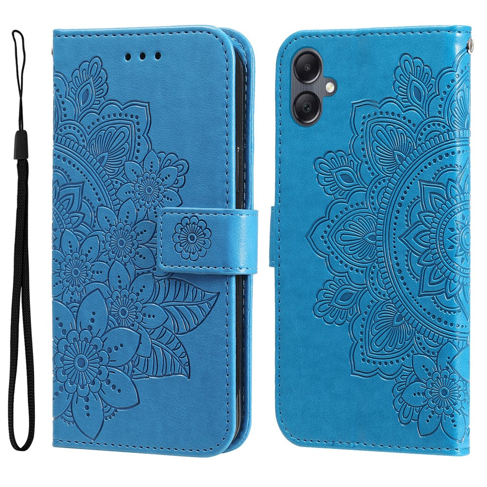 For Samsung Galaxy A05 4G Case Floral Pattern PU Leather Wallet Stand Phone Cover