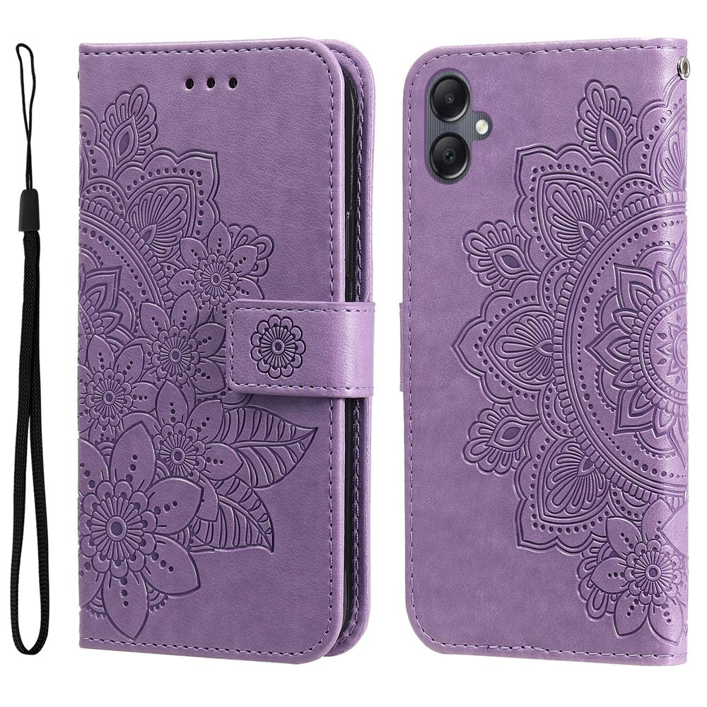 For Samsung Galaxy A05 4G Case Floral Pattern PU Leather Wallet Stand Phone Cover