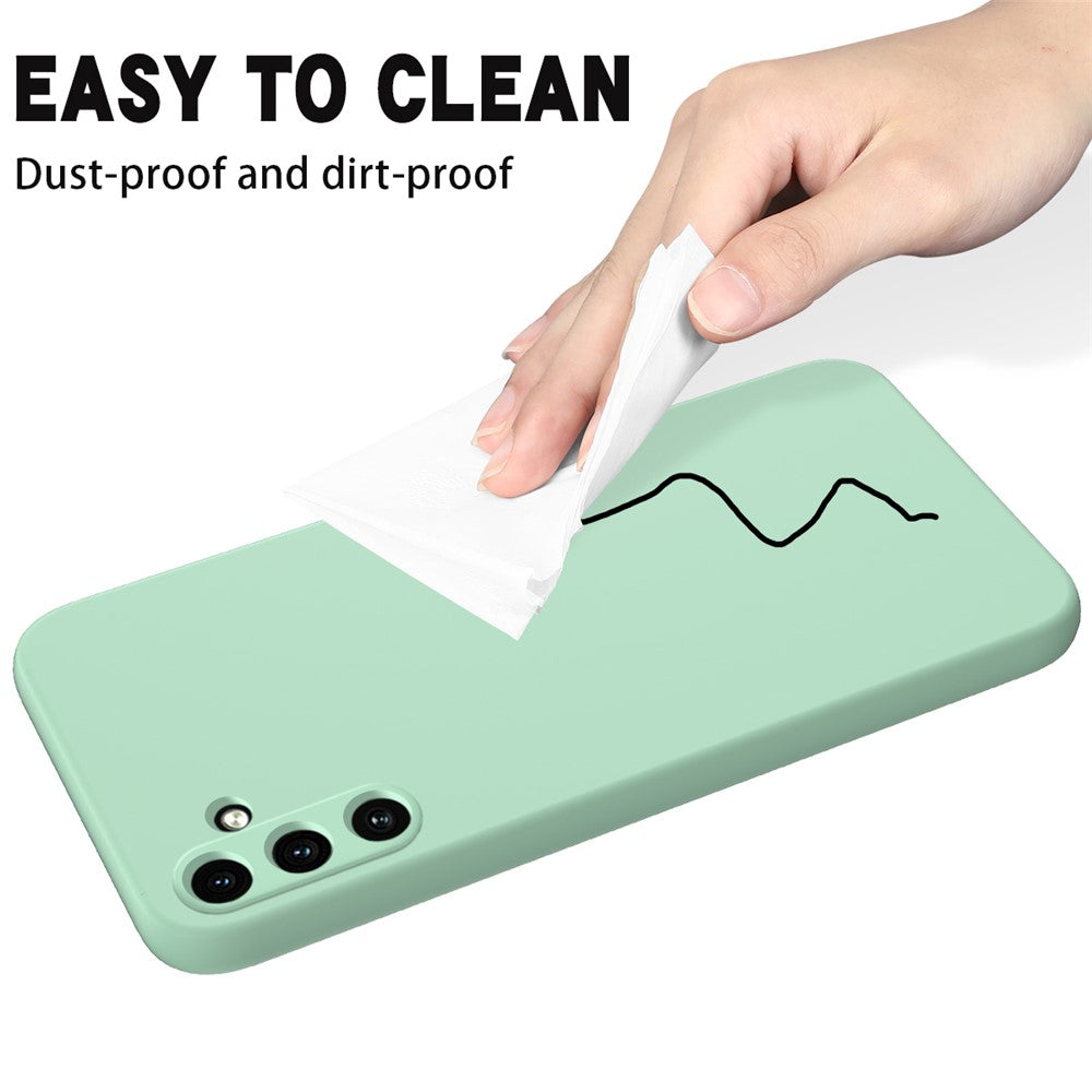 Anti-ridse Cover til Samsung Galaxy A15 4G / 5G Blødt Foring Flydende Silikone Skal med Rem