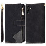 Til Samsung Galaxy A15 4G Cover, Linjer Præget Læderpung Telefoncover