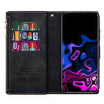 Til Samsung Galaxy A15 4G Cover, Linjer Præget Læderpung Telefoncover