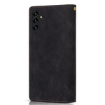 Til Samsung Galaxy A15 4G Cover, Linjer Præget Læderpung Telefoncover