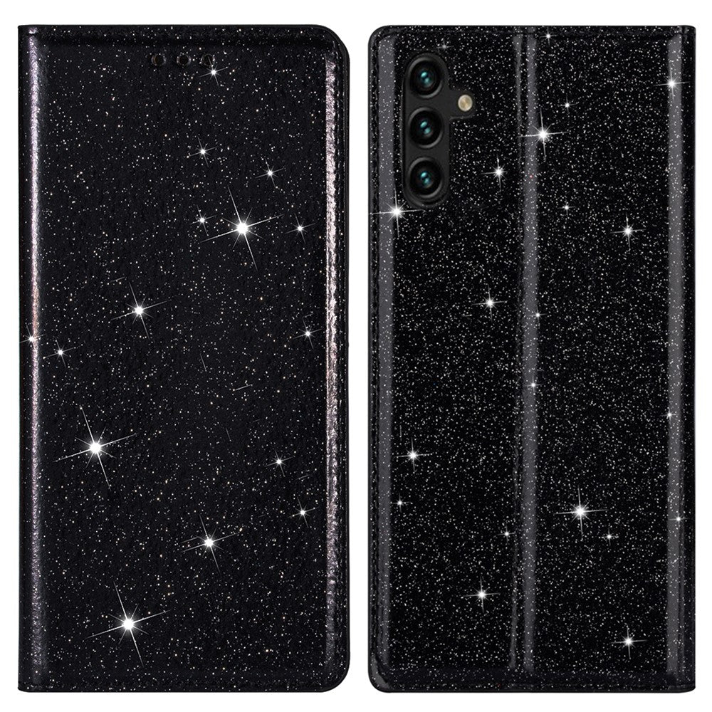 For Samsung Galaxy A05s 4G Case Glittery PU Leather Stand Phone Cover