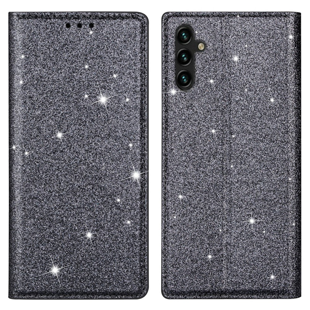 For Samsung Galaxy A05s 4G Case Glittery PU Leather Stand Phone Cover
