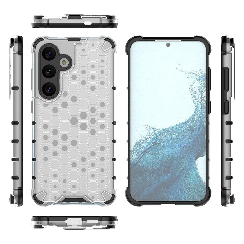 For Samsung Galaxy S24 Case TPU+PC Honeycomb Design Phone Cover