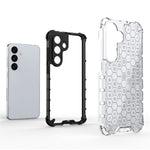 For Samsung Galaxy S24 Case TPU+PC Honeycomb Design Phone Cover