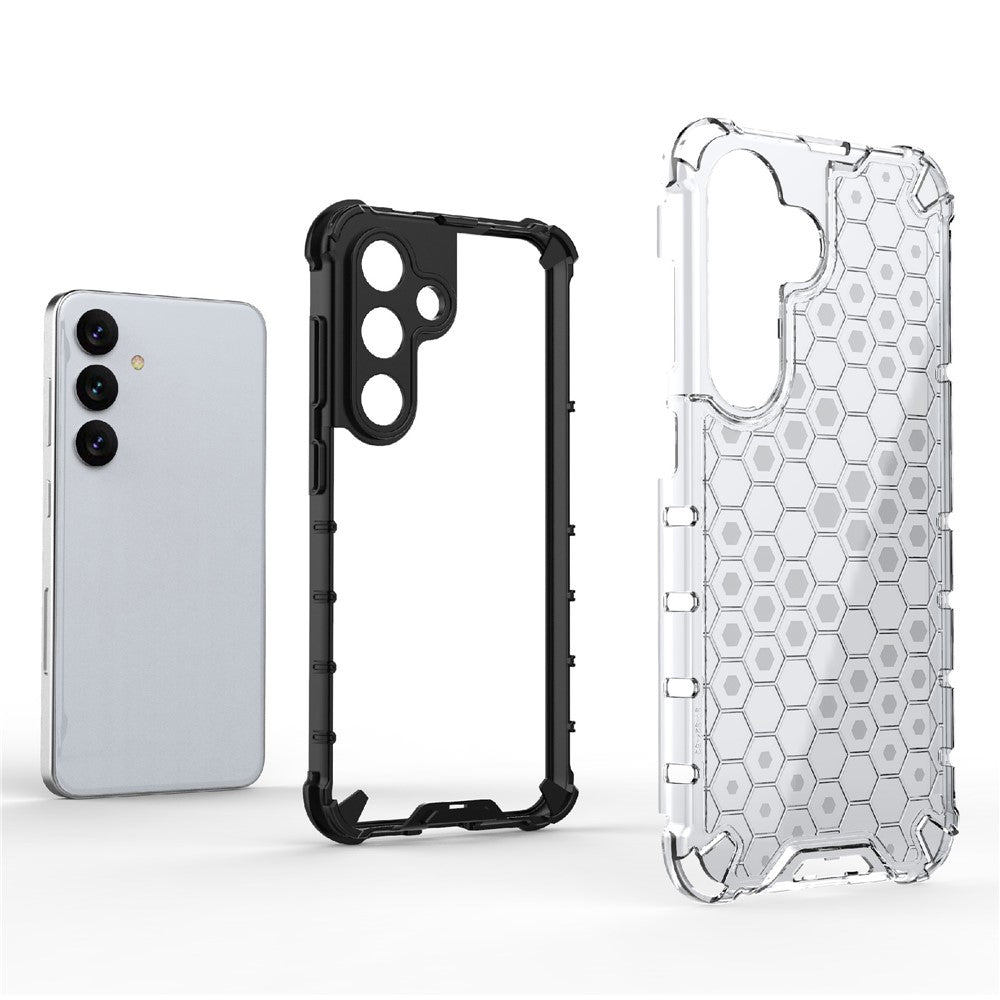 For Samsung Galaxy S24 Case TPU+PC Honeycomb Design Phone Cover
