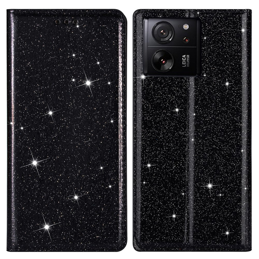 For Xiaomi 13T / 13T Pro / Redmi K60 Ultra Case PU Leather Glittery Phone Cover